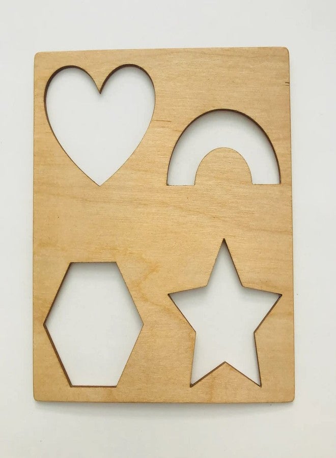 Haoser Wooden Montessori Stencils Set for Kids 3 Years or 2 or 4Years Old,Montessori Pre-Writing Material (Size 5X5 in) - Image 3